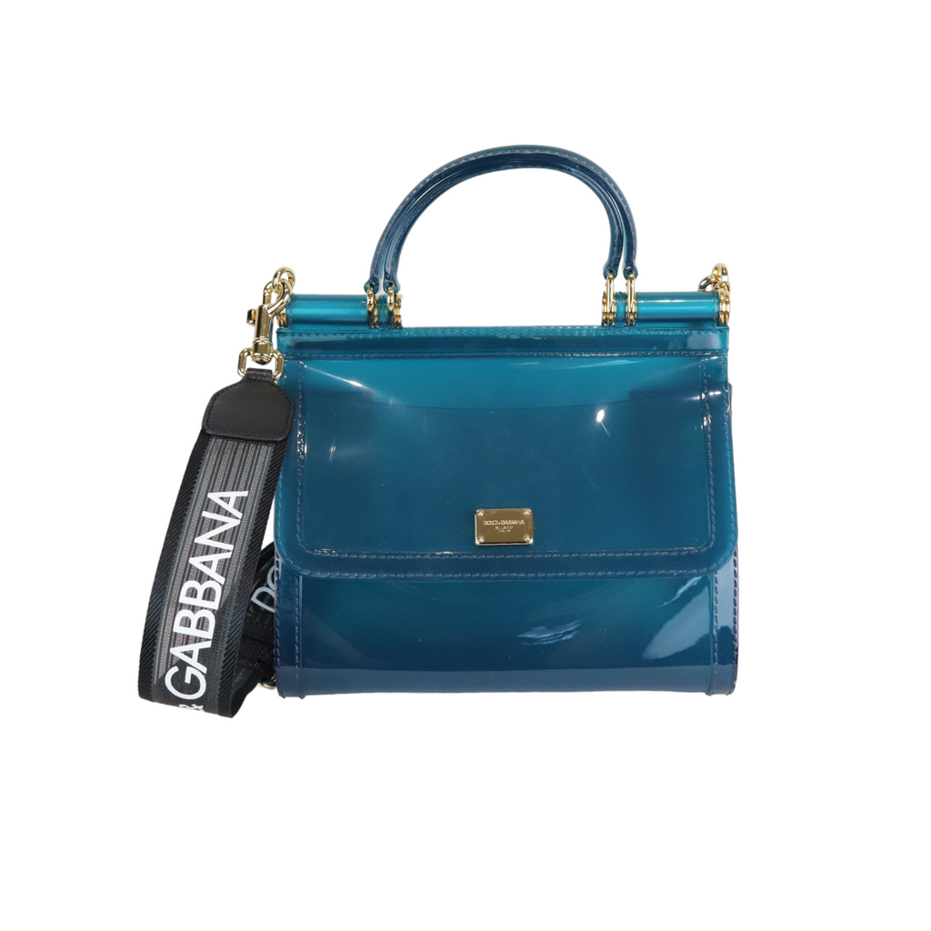 Sicily Rubber Bag Blue GHW