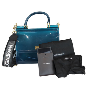 Sicily Rubber Bag Blue GHW