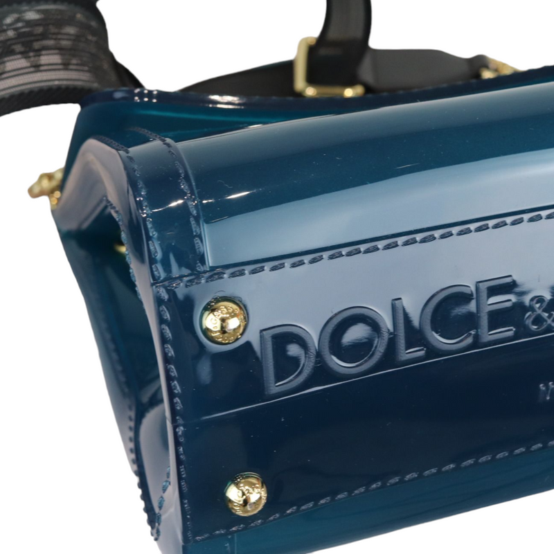 Sicily Rubber Bag Blue GHW