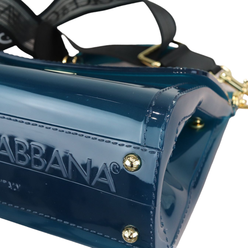 Sicily Rubber Bag Blue GHW