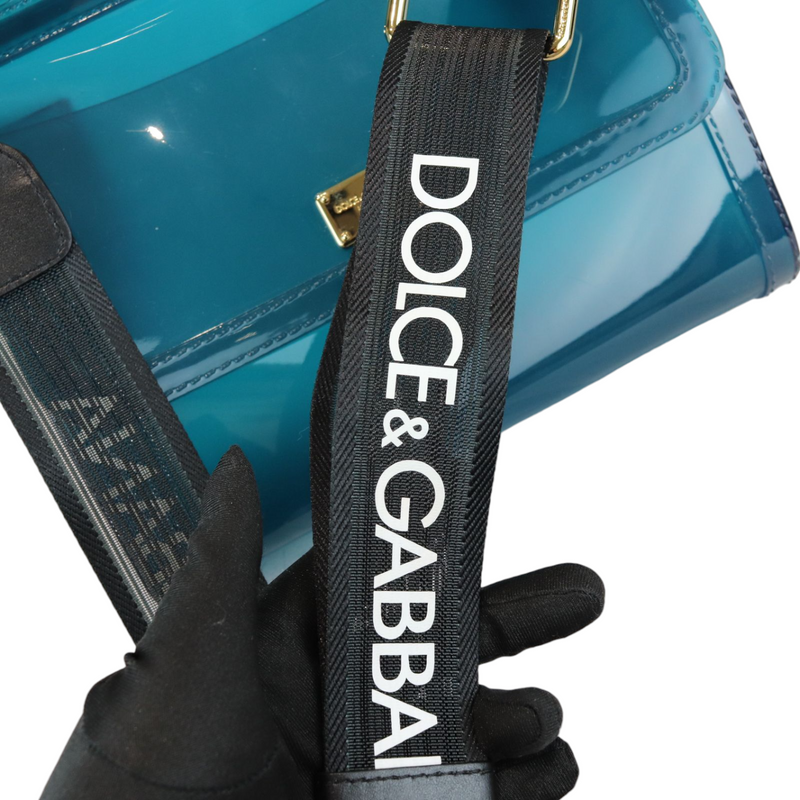 Sicily Rubber Bag Blue GHW