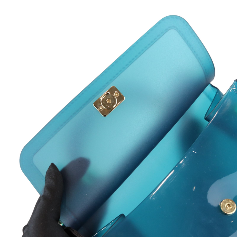 Sicily Rubber Bag Blue GHW