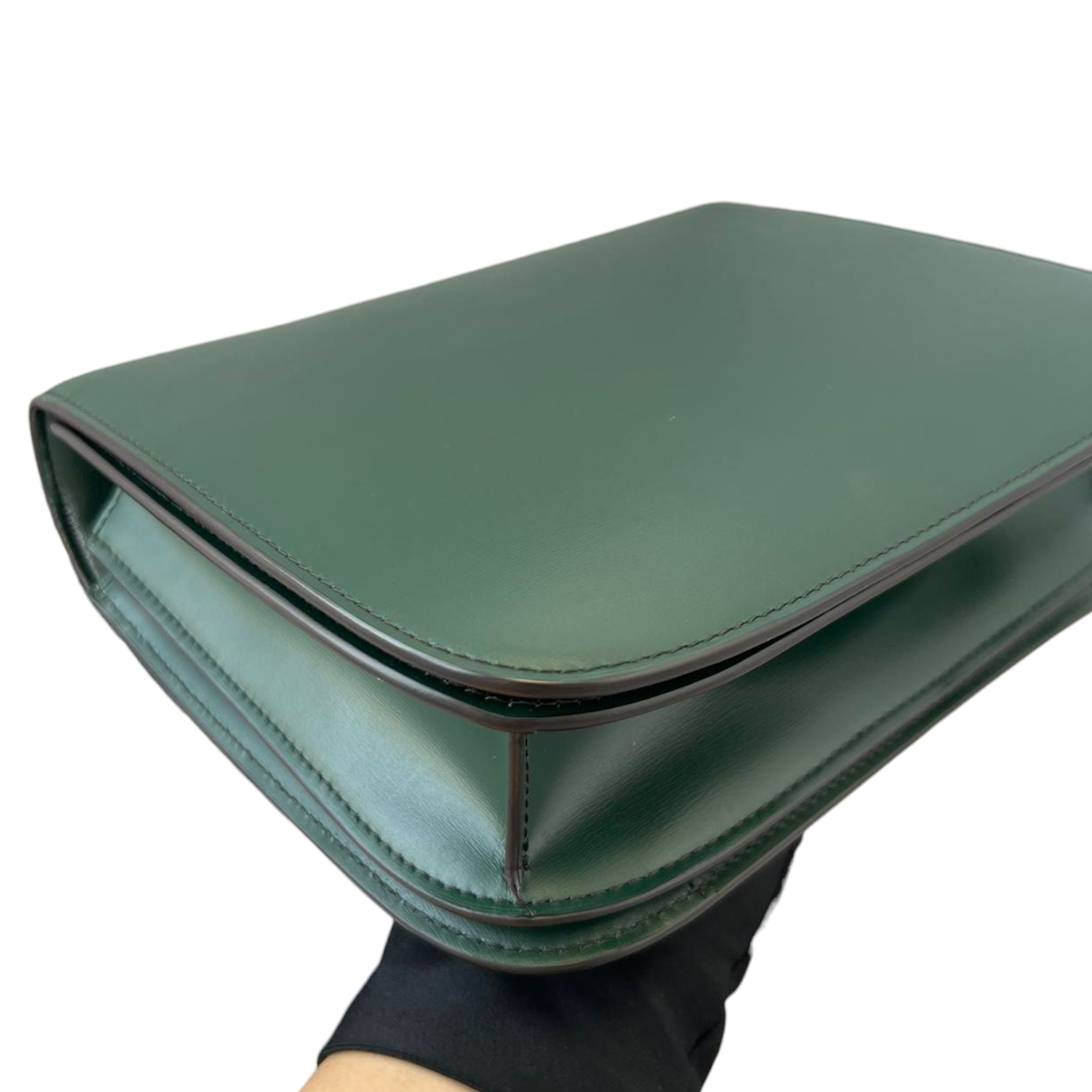 Celine Box Calfskin Medium Classic Box Flap Bag Green GHW – Bag