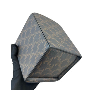Strap Box Top Handle Bag Triomphe Coated Canvas Brown GHW