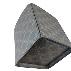 Strap Box Top Handle Bag Triomphe Coated Canvas Brown GHW