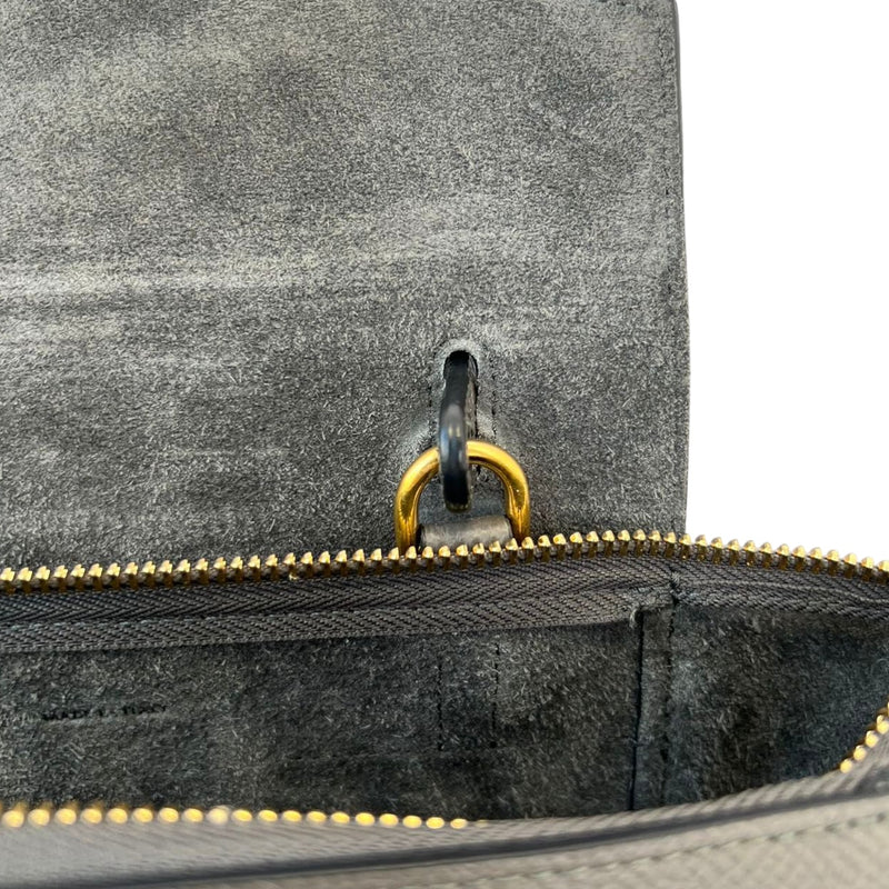Grained Calfskin Nano Belt Bag Grey GHW