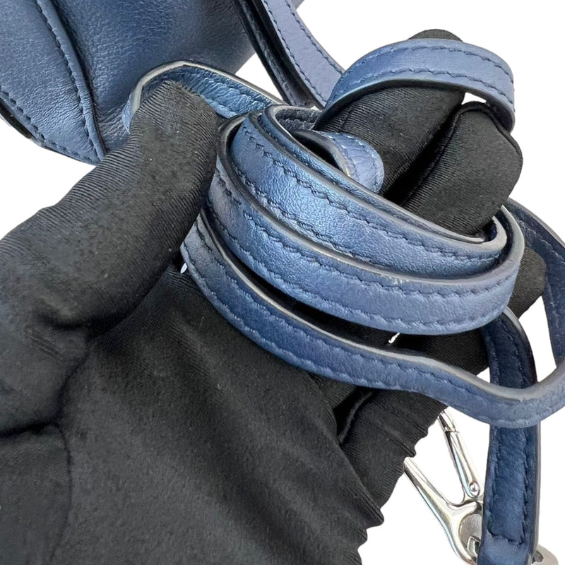 Calfskin Mini Puzzle Bag Blue SHW