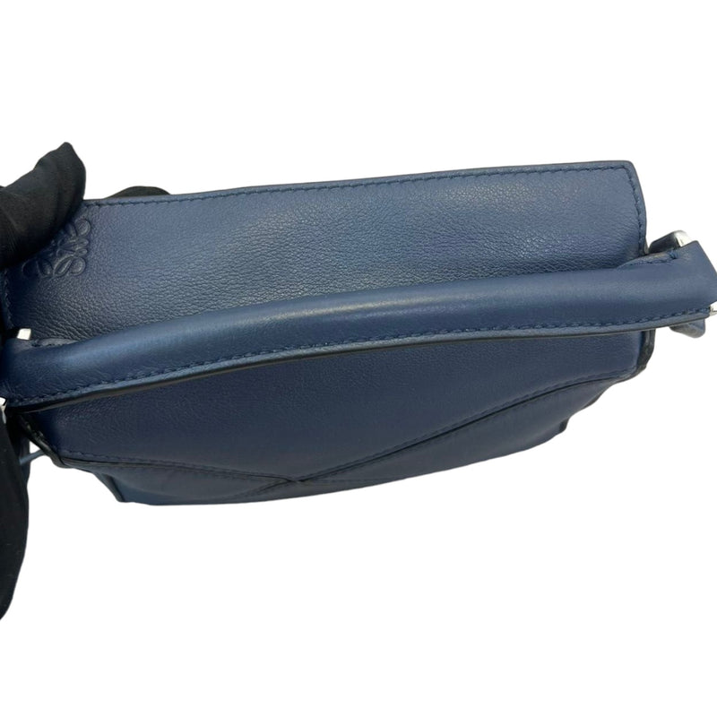 Calfskin Mini Puzzle Bag Blue SHW