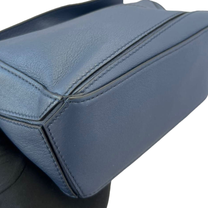 Calfskin Mini Puzzle Bag Blue SHW