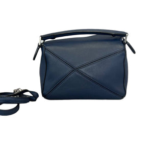 Calfskin Mini Puzzle Bag Blue SHW