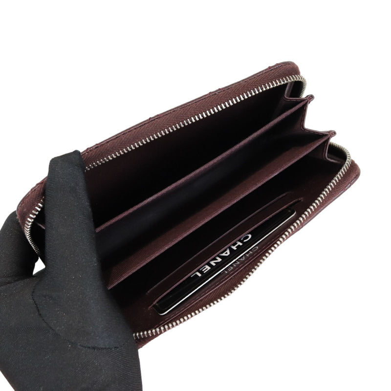 CHANEL Cambon Ligne Black Quilted Lambskin Zip Around Wallet