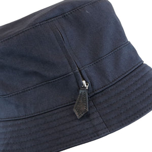 Fisherman Bucket Hat Cotton Navy Size 59