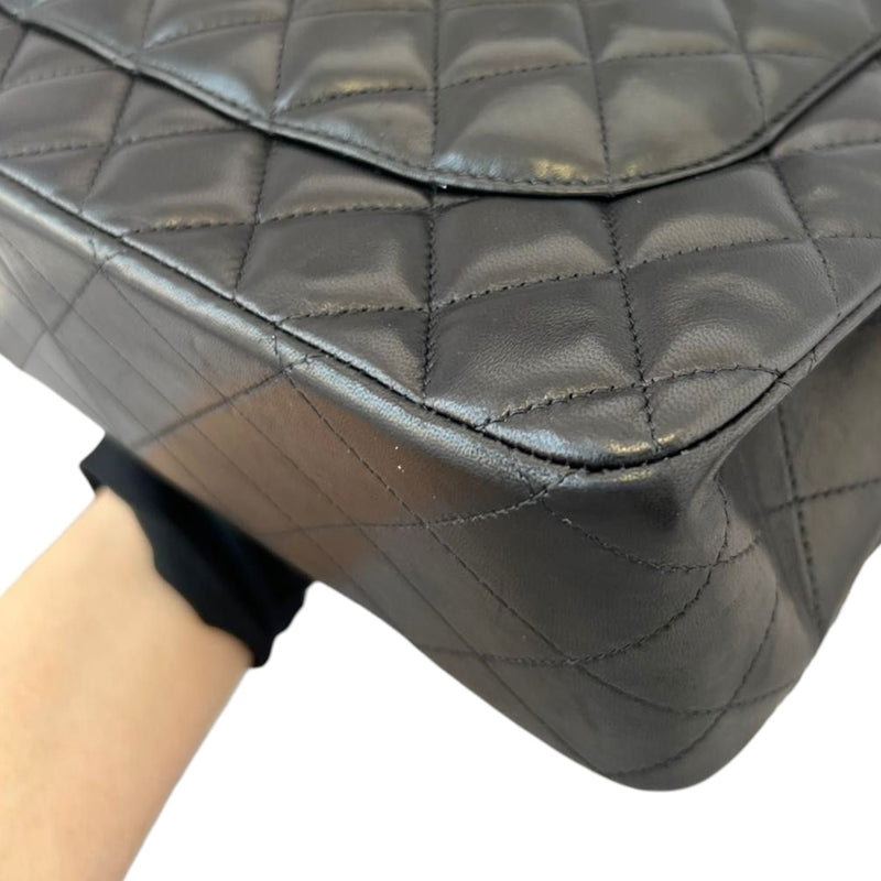 Jumbo Classic Double Flap Lambskin Black GHW