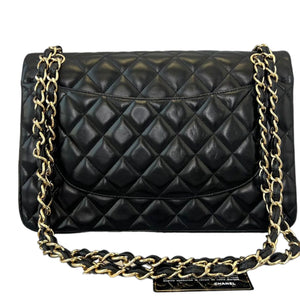 Jumbo Classic Double Flap Lambskin Black GHW
