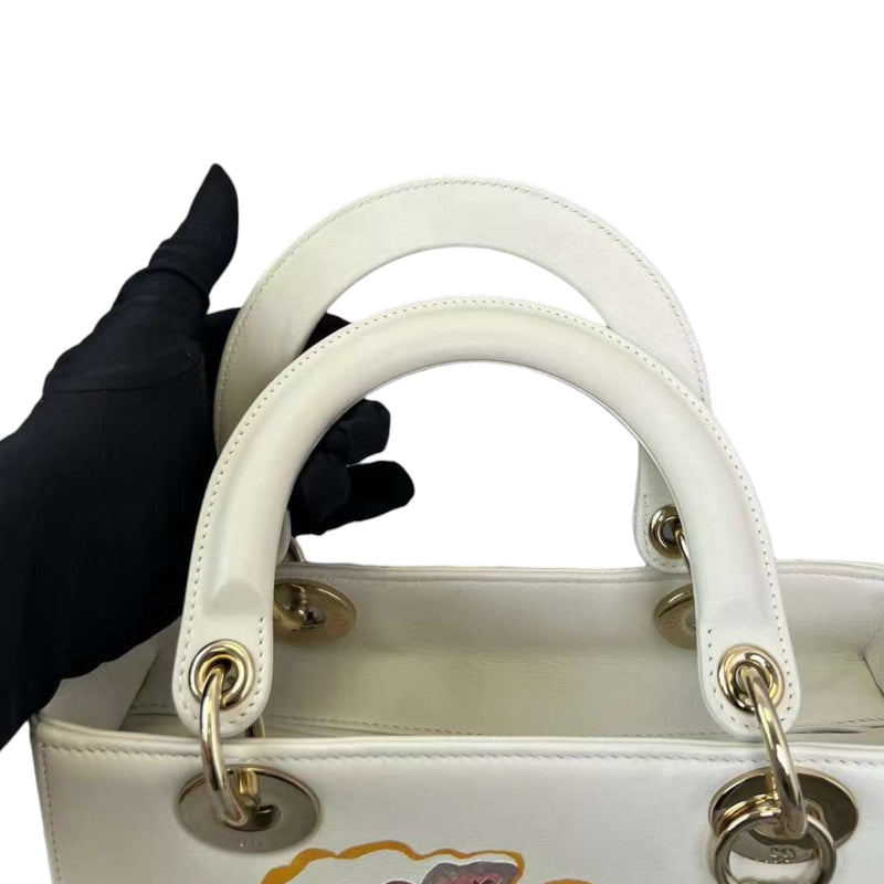 Lady Dior Medium Heart Limited Edition Amour Print Multicolor GHW