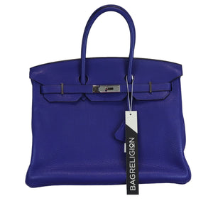 Birkin 35 Togo Blue Electric PHW