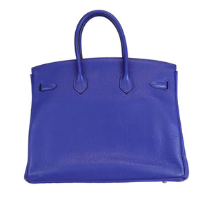 Birkin 35 Togo Blue Electric PHW
