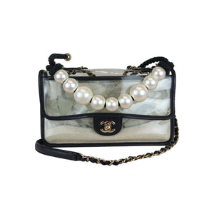 "Sand by the Sea" Runway Pearl Handle Sand Black PVC