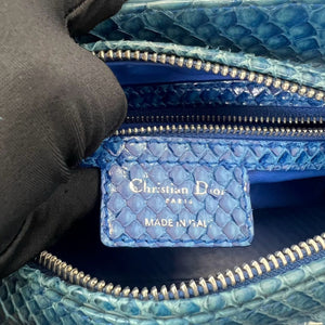 Lady Dior Medium Python Blue SHW