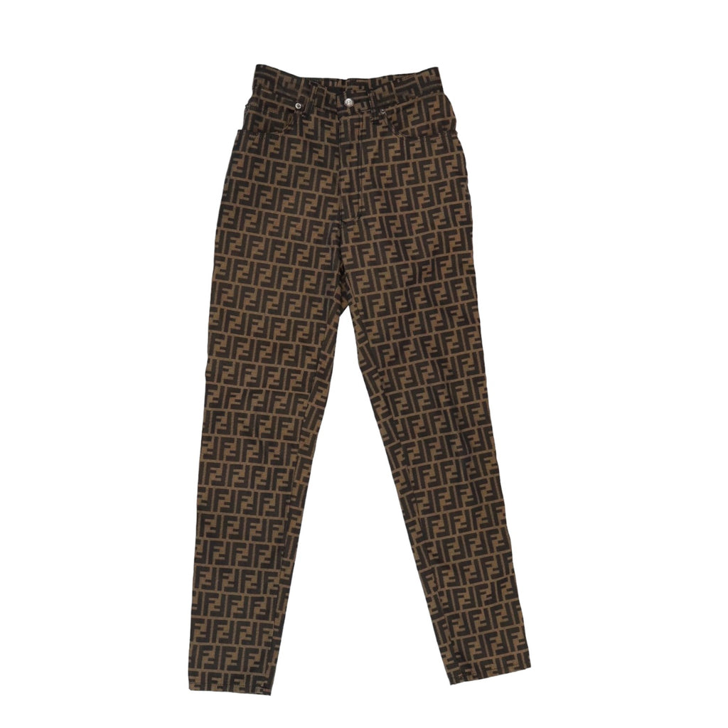 Vintage Zucca Pants Canvas Brown Black Size 42