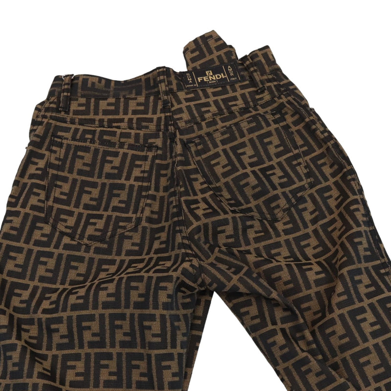 Vintage Zucca Pants Canvas Brown Black Size 42