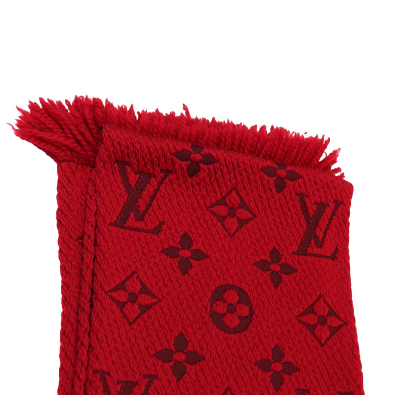 Logomania Silk Wool Scarf Red