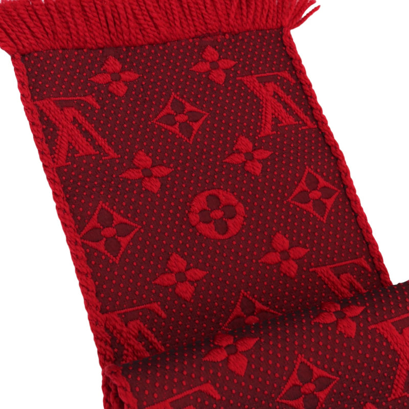 Logomania Silk Wool Scarf Red