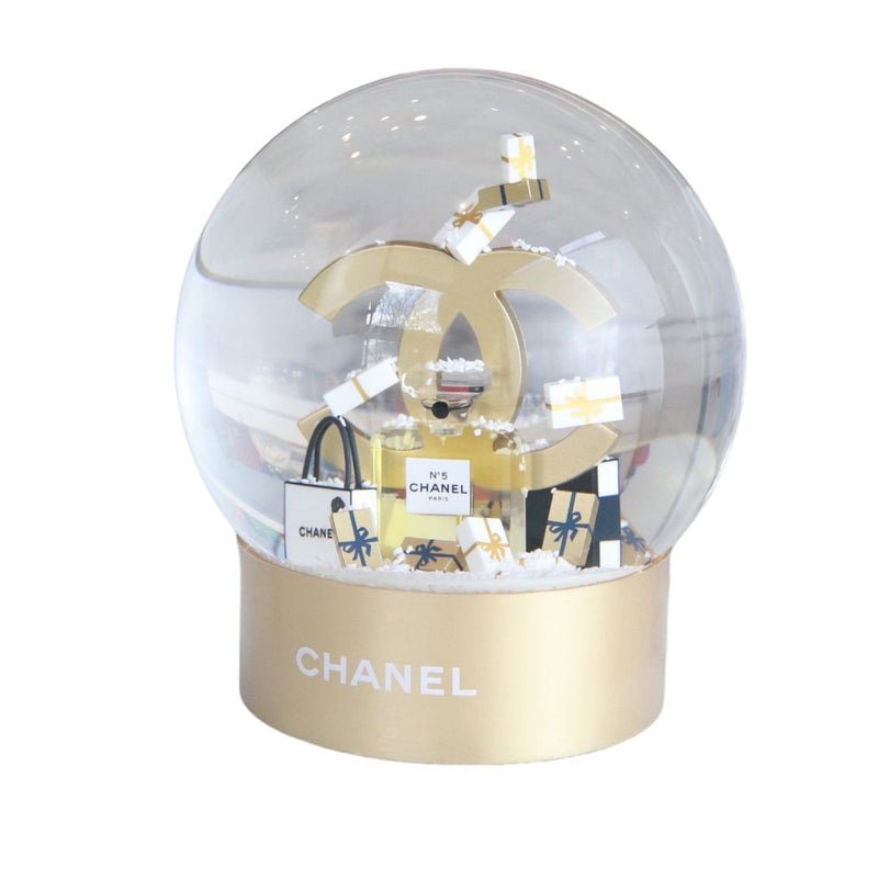 Snow Globe Glass N°5 Perfume Bottle Gold GHW