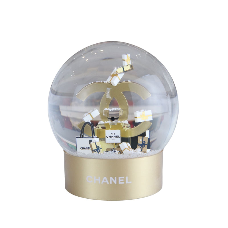 Snow Globe Glass N°5 Perfume Bottle Gold GHW