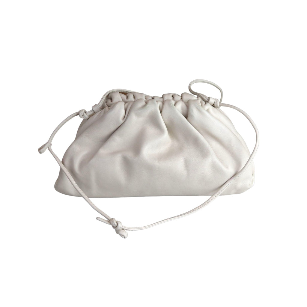 the Mini Pouch Butter Calfskin White