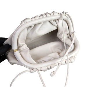 the Mini Pouch Butter Calfskin White
