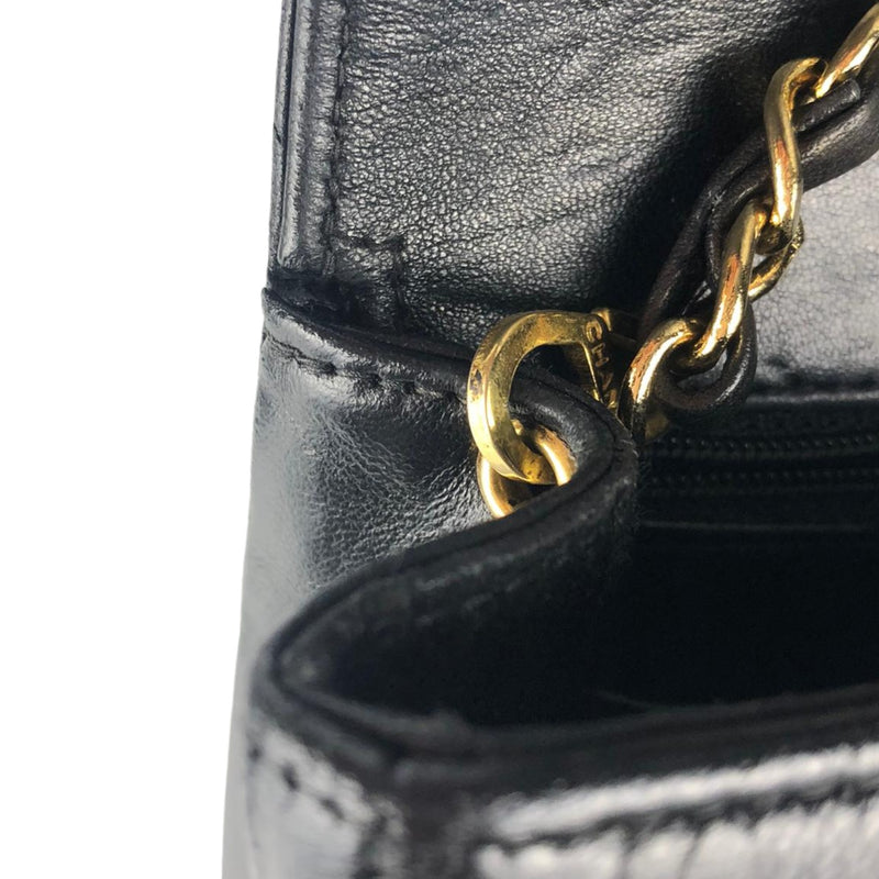 Diana Small Single Flap Lambskin Quilted Black GHW
