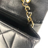 Diana Small Single Flap Lambskin Quilted Black GHW