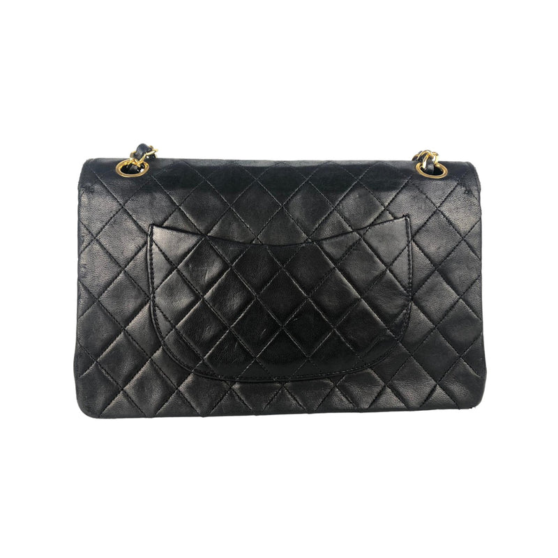 Double Flap Medium Vintage Lambskin Quilted Black GHW