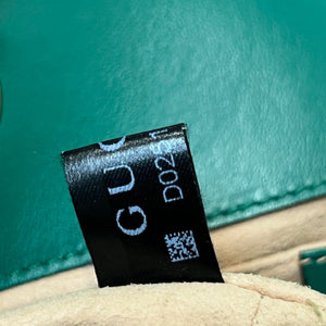 Mini GG Marmont Calfskin Matelasse Emerald Green GHW
