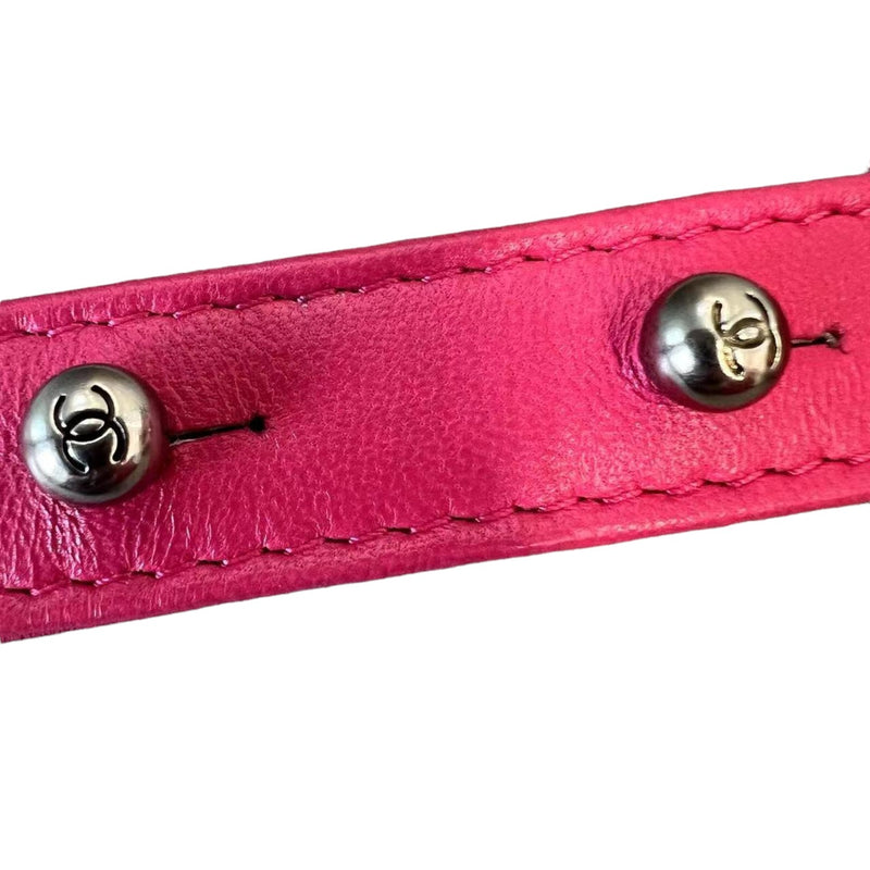 New Small Boy Flap Lambskin Quilted Pink RHW
