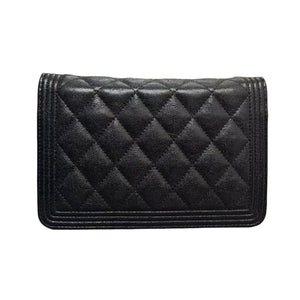 Boy Wallet on Chain WOC Caviar Black GHW