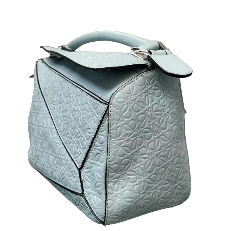 Puzzle Bag Small Calfskin Light Blue SHW