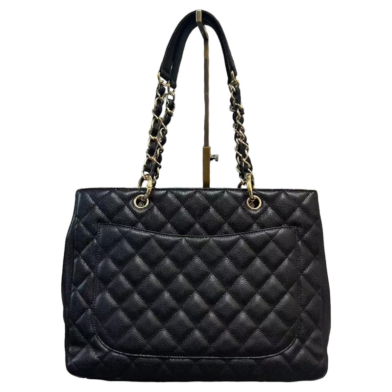 Grand Shopping Tote GST Caviar Quilted Black GHW