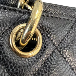 Grand Shopping Tote GST Caviar Quilted Black GHW