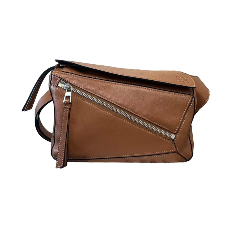 Puzzle Bumbag Small Calfskin Tan SHW