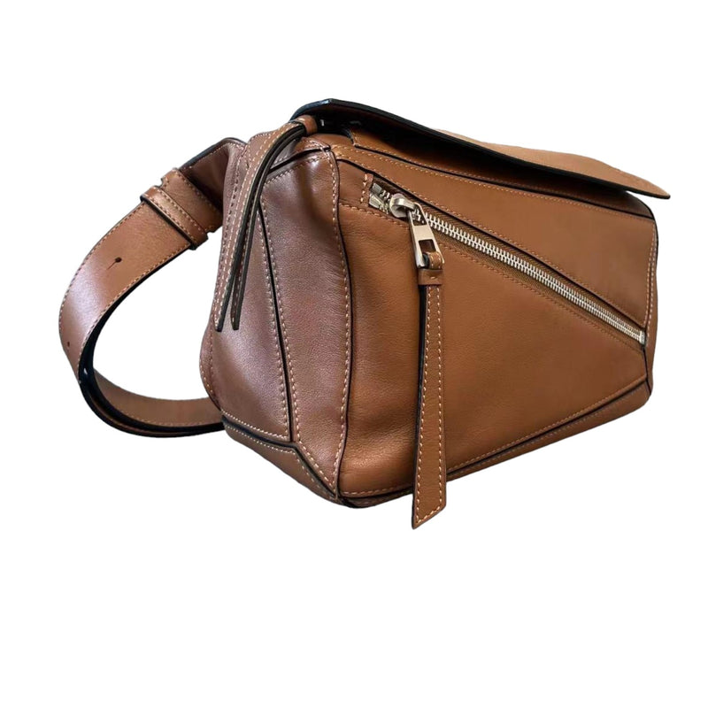 Puzzle Bumbag Small Calfskin Tan SHW