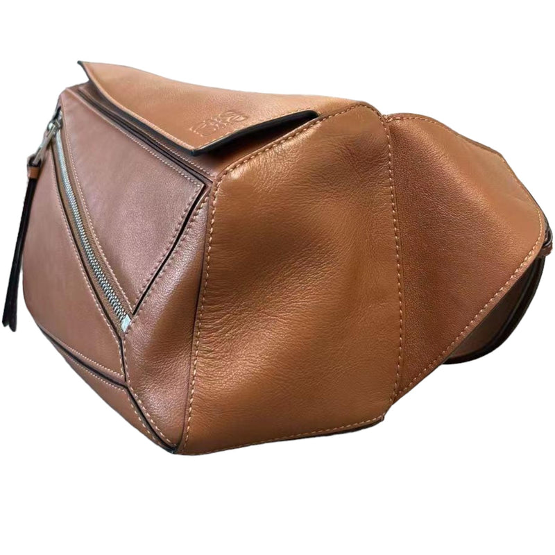 Puzzle Bumbag Small Calfskin Tan SHW