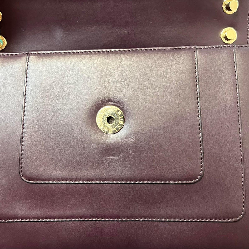 Serpenti Forever Flap Shoulder Calfskin Plum GHW