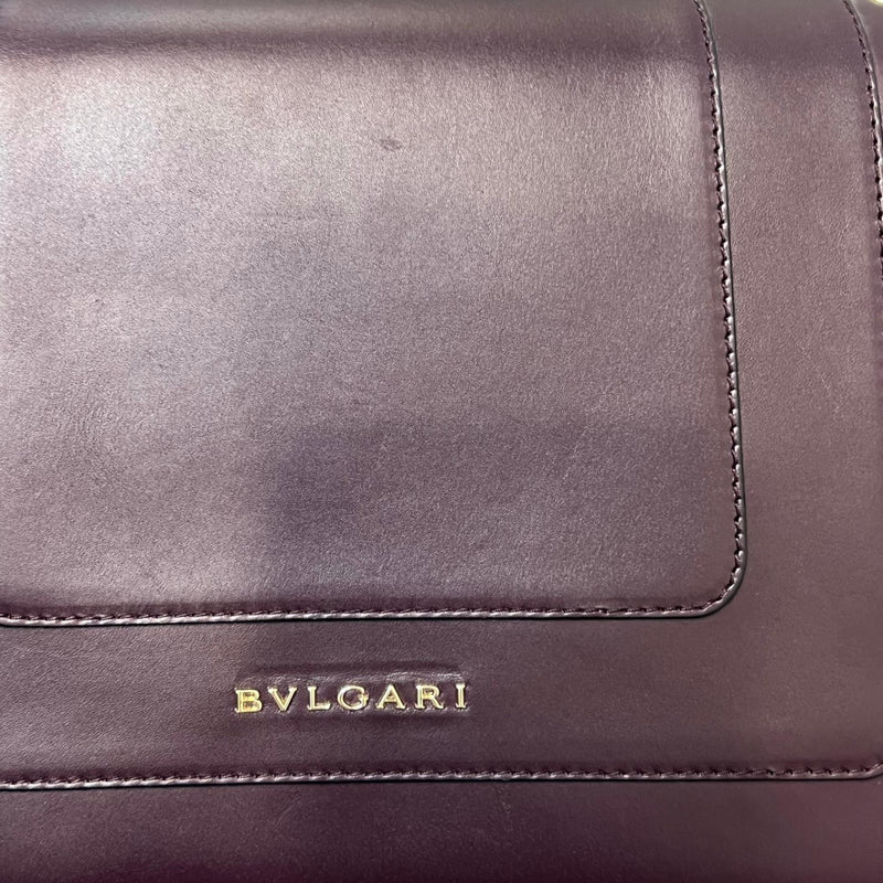 Serpenti Forever Flap Shoulder Calfskin Plum GHW