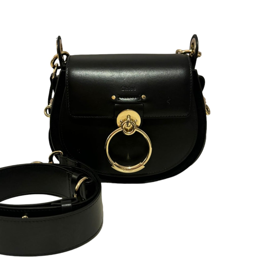 Tess Bag Grained Calfskin Small Black GHW