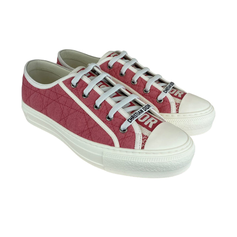 Walk 'N' Dior Sneakers Cannage Canvas Pink Size 39