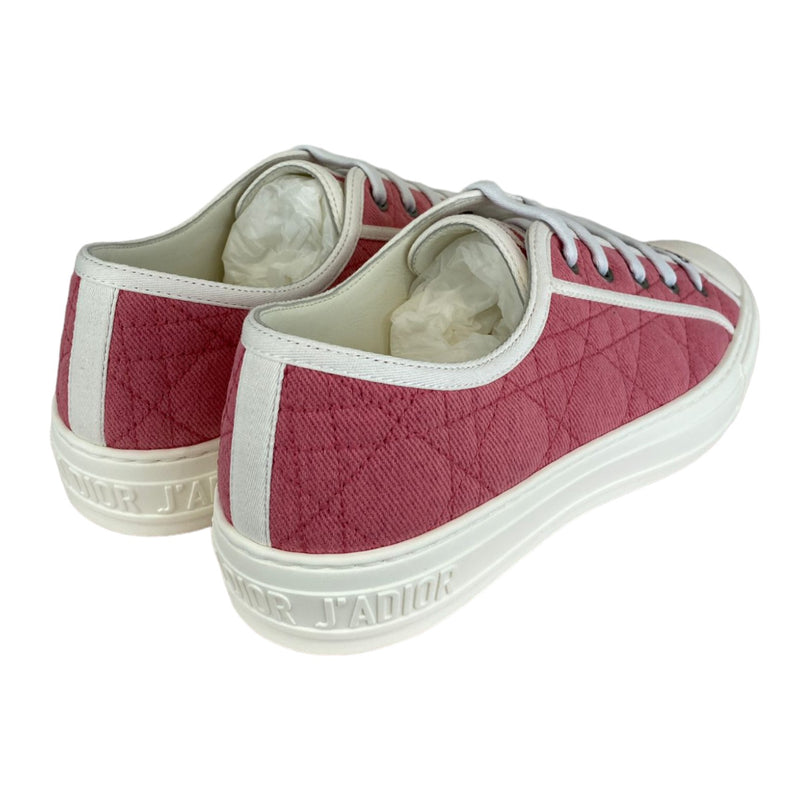 Walk 'N' Dior Sneakers Cannage Canvas Pink Size 39