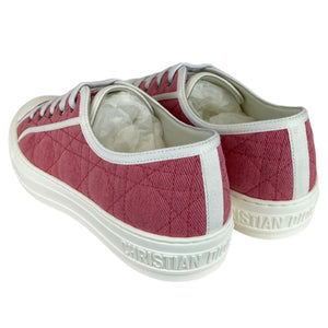Walk 'N' Dior Sneakers Cannage Canvas Pink Size 39