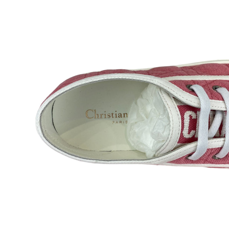 Walk 'N' Dior Sneakers Cannage Canvas Pink Size 39